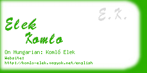 elek komlo business card