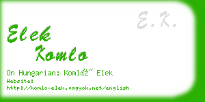 elek komlo business card